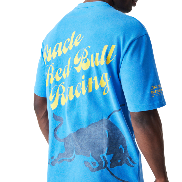 Back Graphic Oversized T-shirt - Nordic Blue image