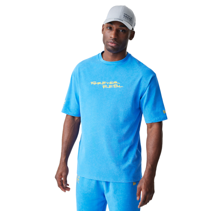Back Graphic Oversized T-shirt - Nordic Blue image