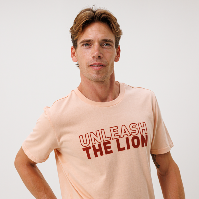T-Shirt - Peach - Unleash The Lion image