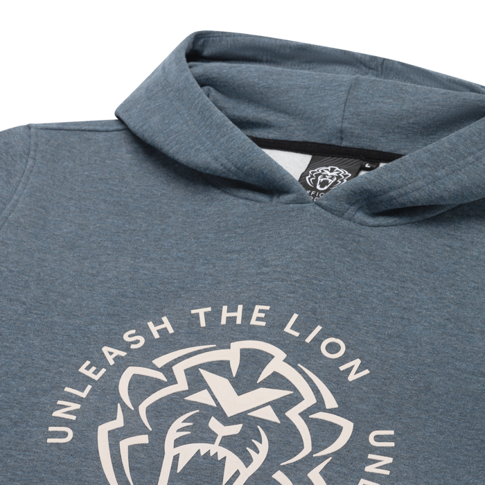 Hoodie - Heather Blue - Unleash The Lion image