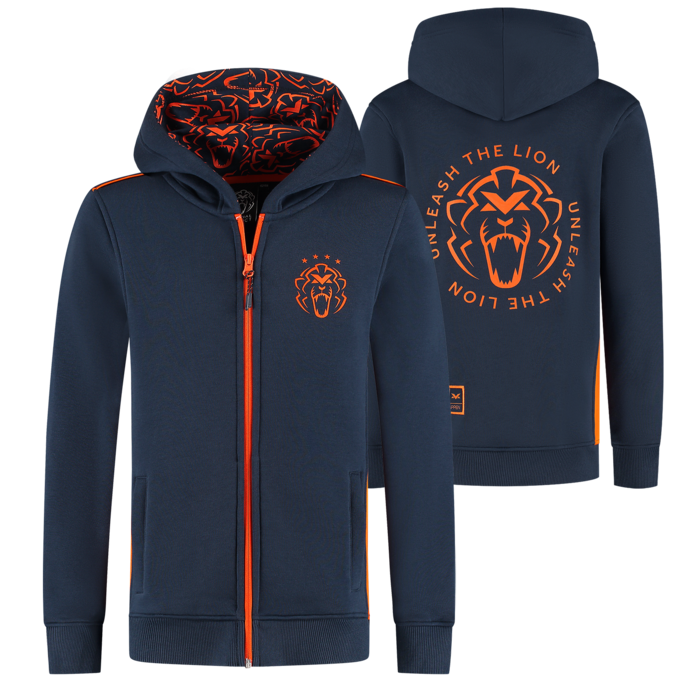 Kids - Zip-Hoodie - Navy - Unleash The Lion image