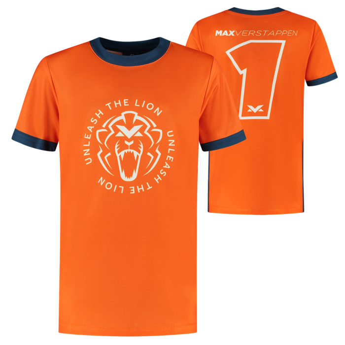 Kids - Sportshirt - Orange - Unleash The Lion image