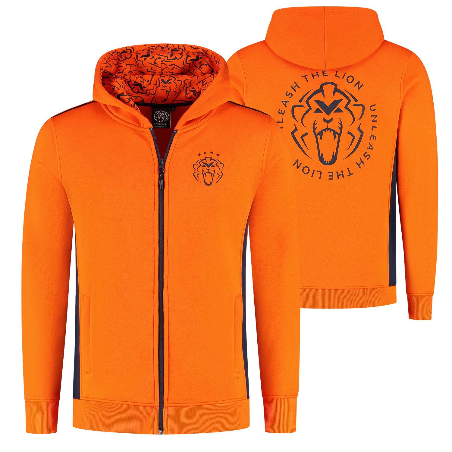 Zip-Hoodie - Orange - Unleash The Lion