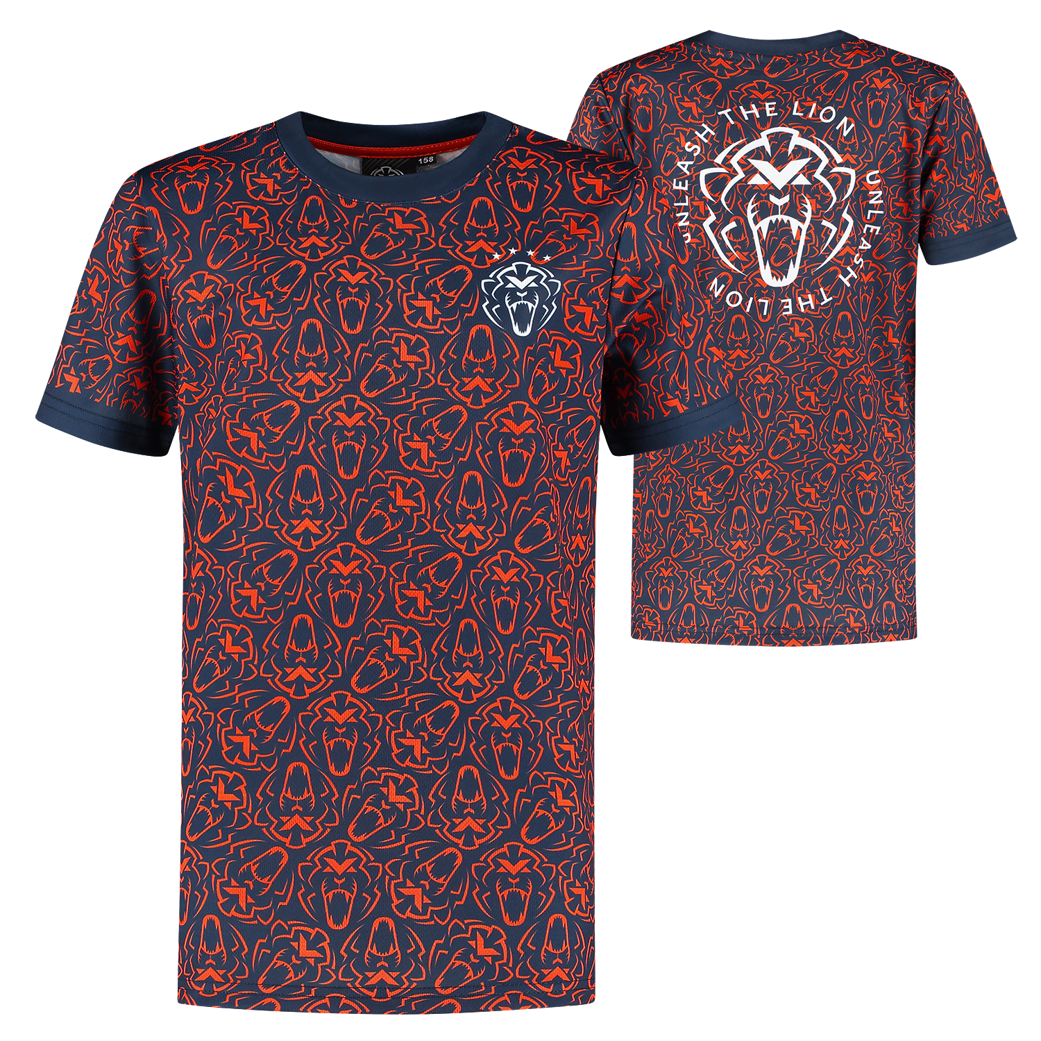 Kids - Orange Lion Sportshirt - Unleash The Lion